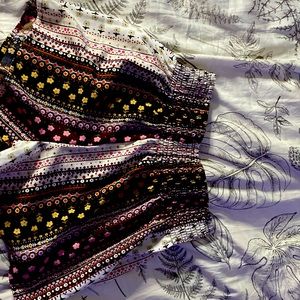 SHEIN shirted waist graphic print shorts